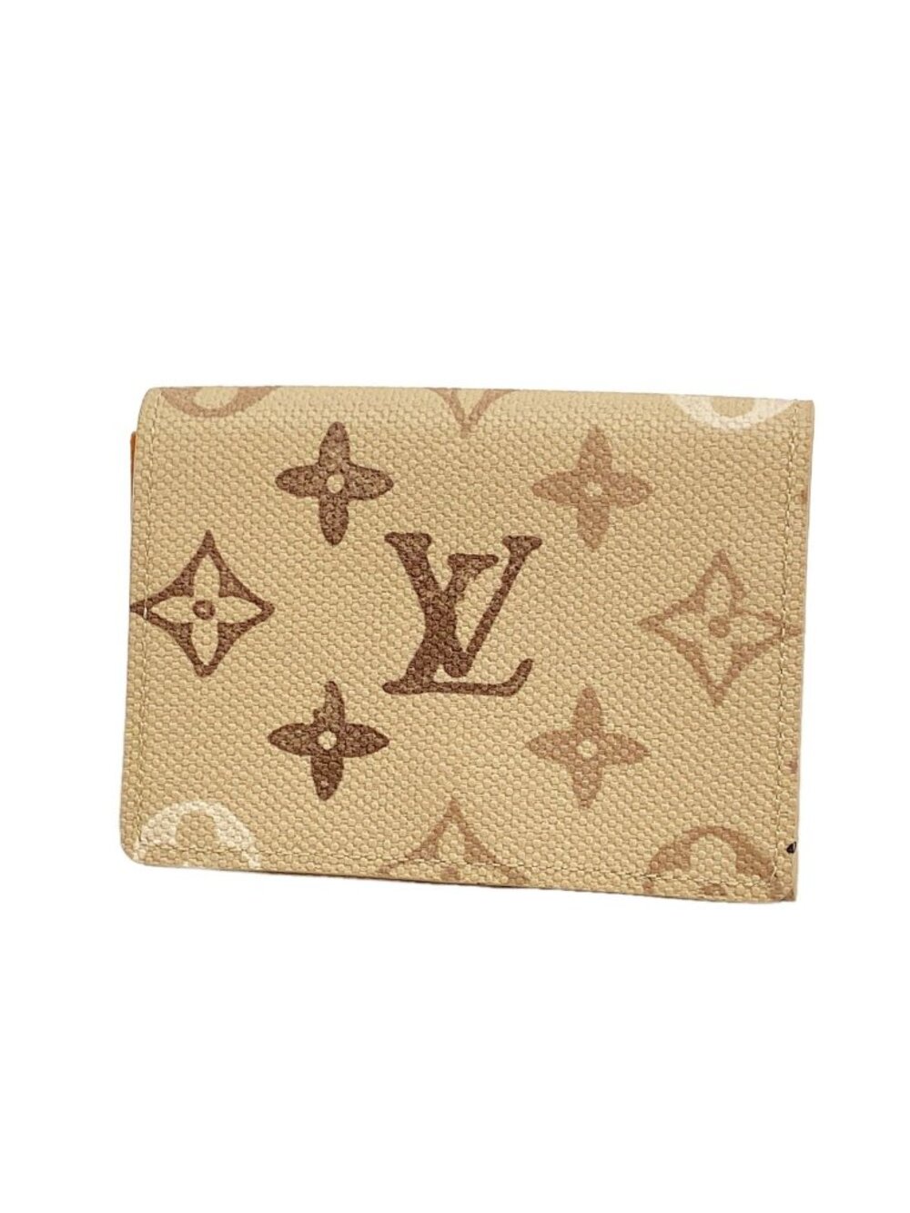 Louis Vuitton Card Case Monogram Envelope Business Holder Sand Beige